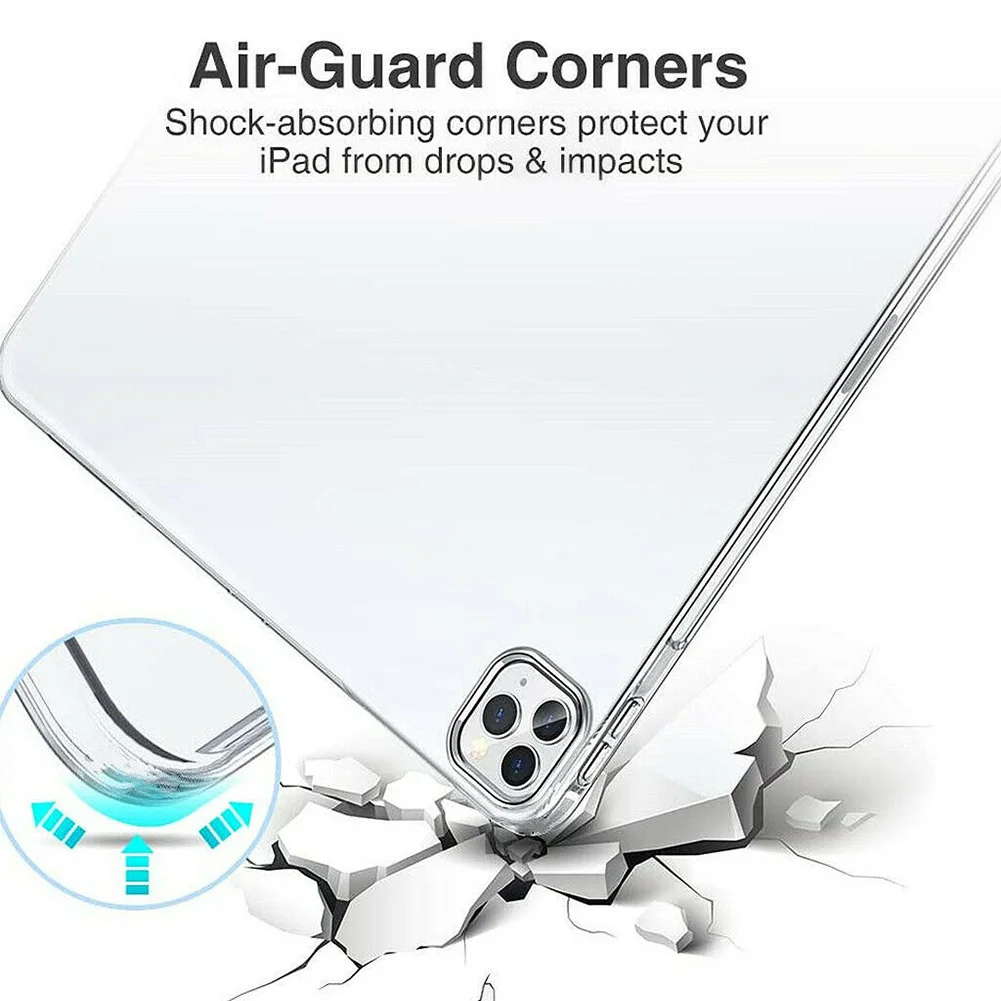 Прозрачный чехол из ТПУ для iPad Pro 12 9 2020 2018 чехол-карандаш с защитой от пыли и