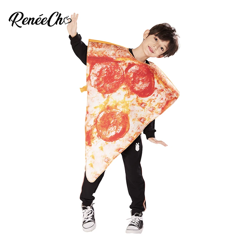 Reneecho Halloween Costume For Kids Pizza Slice 7-10 Years Old Boys Cosplay Role Play Carnival Party |