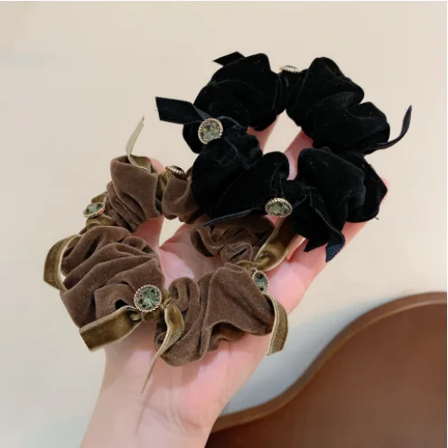 

Милый и милый маленький бант Стразы для девушек текстурные короткие бархатные завязки для волос в стиле ретро темпераментное кольцо для во...