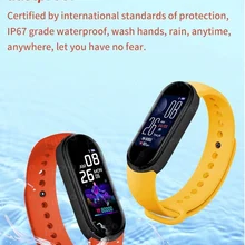 M5 Smart Bracelet Bluetooth Sport Fitness Tracker Heart rate Monitor Waterproof Women Men Wristwatch Smart Band Wearable Devices