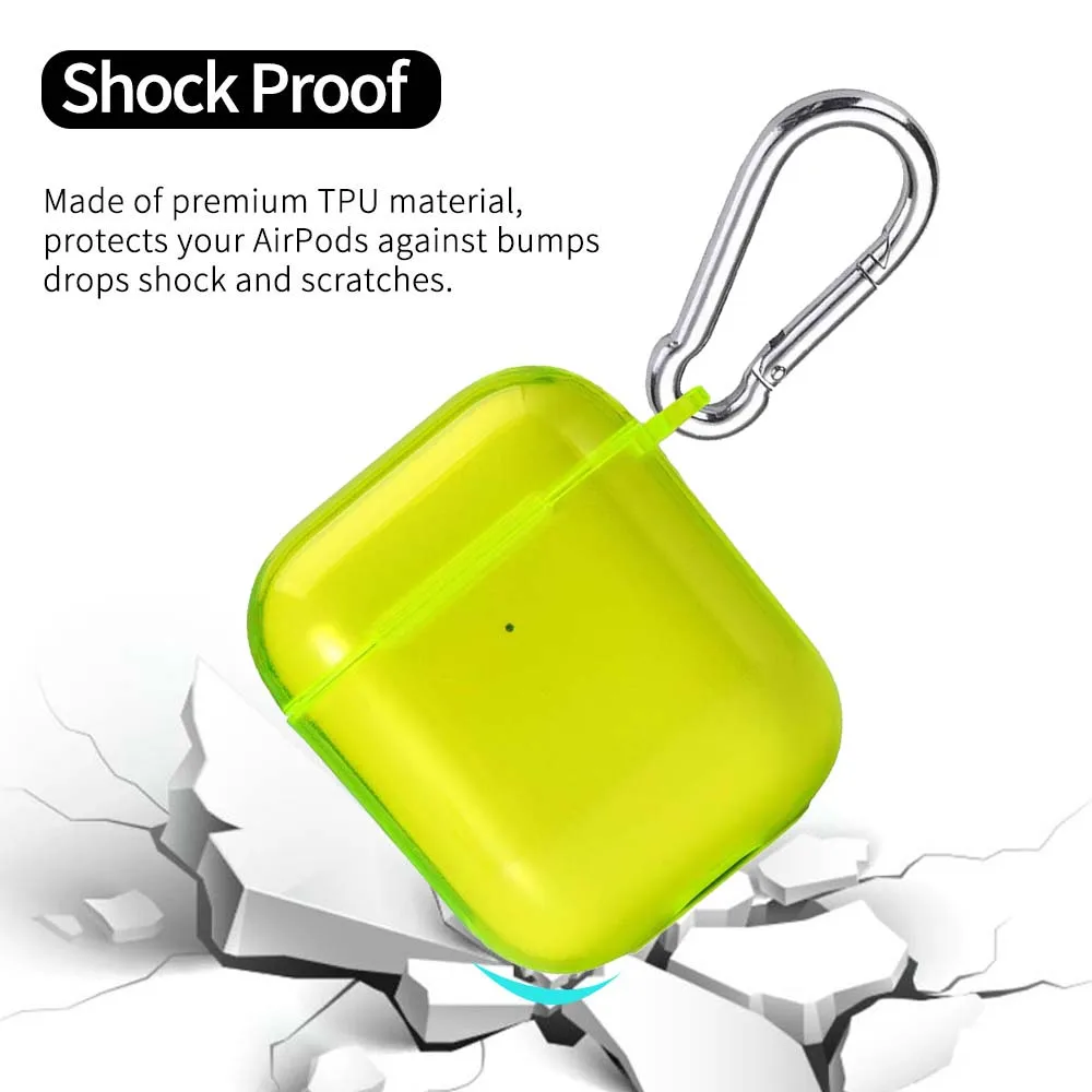 Чехол для наушников Apple AirPods Pro 3 2 или 1 прозрачный мягкий из ТПУ с брелоком |
