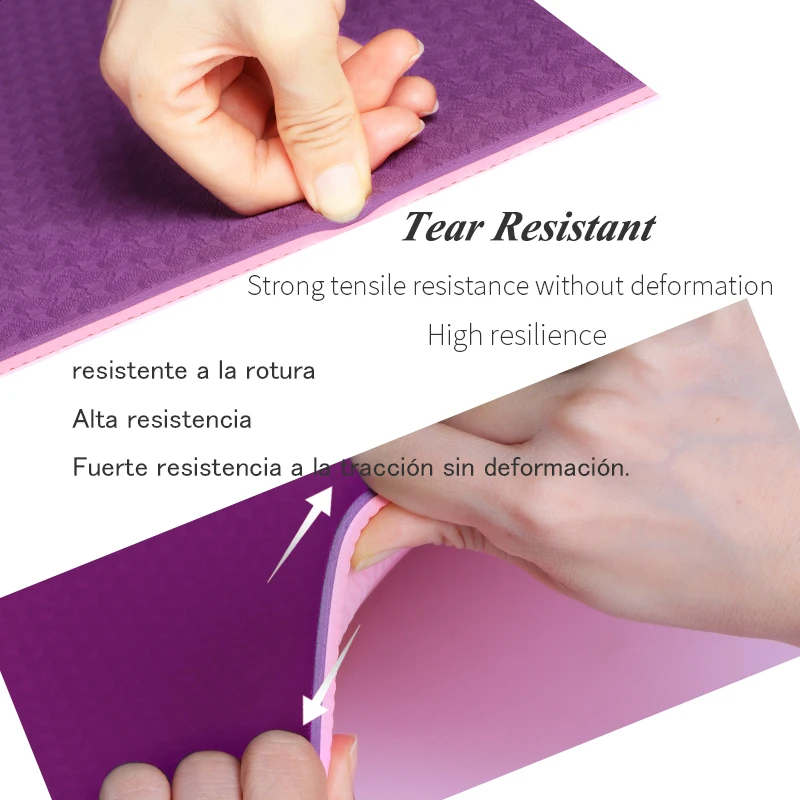 6 мм коврик для занятия йогой фитнесом Non Slip двойной Цвета безопасно Применение