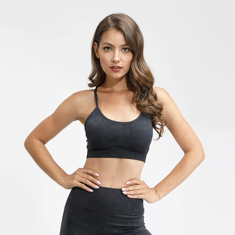 Women Frosted Retro Seamless Fitness Workout Sports Bras Push Up Athletic Joggers Sports Bras Top Hollow Out Padded Gym Yoga Bra