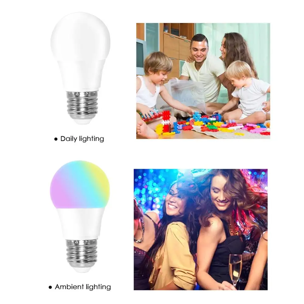 Светодиодный RGB светильник E27 5 Вт 10 15 RGBW RGBWW цветной домашний декор вечерние