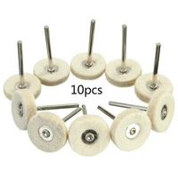 10 piece set of 25mm grinding polishing and polishing wheel pad wool felt with handle for rotating tool accessories