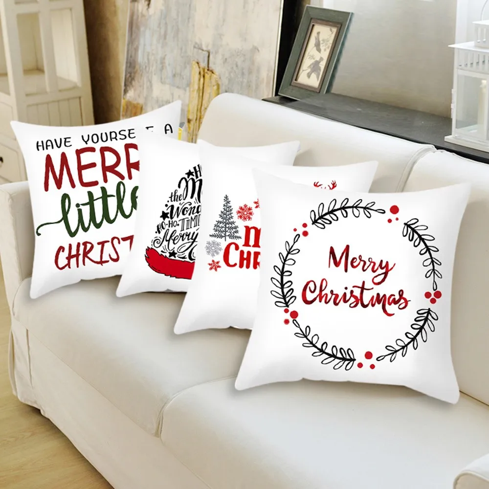

1 Pcs Pillow Case Tree Decoration Xmas Cushion Cover Christmas Adornment For Home Christmas Gifts Navidad Happy New Year 2021