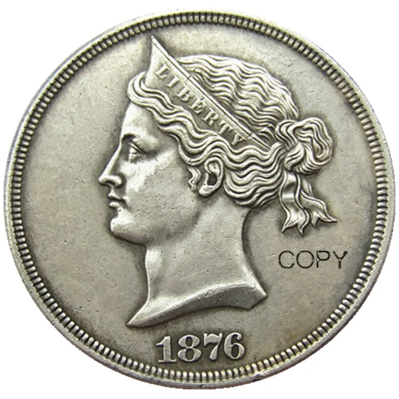 США 1876 $1 Сейлор голова доллар Посеребренная КОПИЯ монета|Безвалютные монеты| |