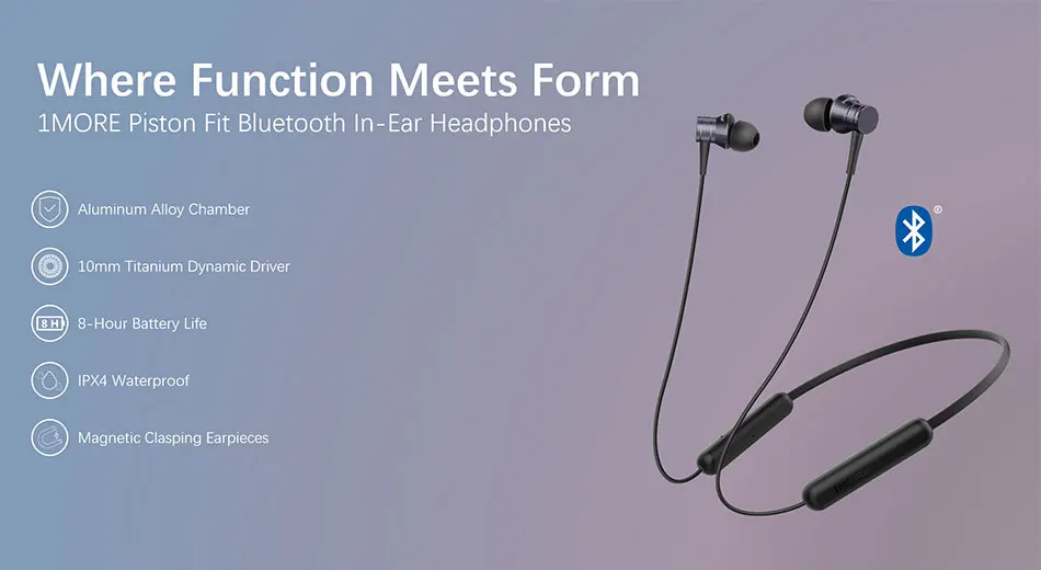 1 еще E1028BT Piston Fit Bluetooth 5,0 наушники-вкладыши, вкладыши с микрофоном Дистанционного Управления водонепроницаемые прочные эргономичные удобные наушники