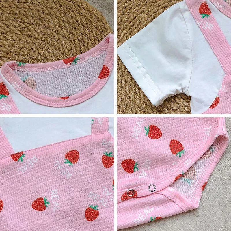 

Baby Girls Romper New Summer Fashion Toddler Unisex Cartoon Short Sleeve Jumpsuit Korean Style Cute Infant Casual Clothing