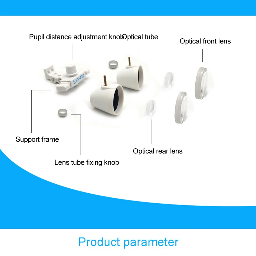 

3.5X420mm High quality Portable Dentist Surgical Medical Binocular Dental Loupe Optical Glass For Dental Exams