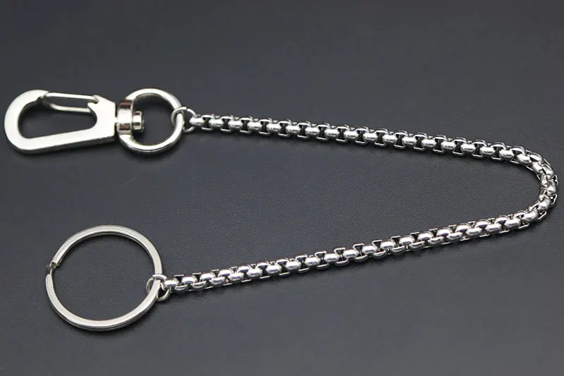Длинный металлический кошелек квадратная коробка цепочка поводок джинсы кольцо