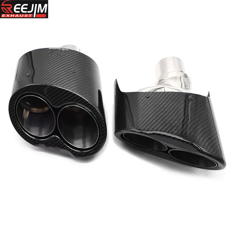 2 шт. Akrapovic выхлопной наконечник из углеродного волокна для Rudi RS3 RS4 RS5 RS6 RS7 A3 A4 A5 A6 A7 выхлопные наконечники выхлопная машина Стайлинг