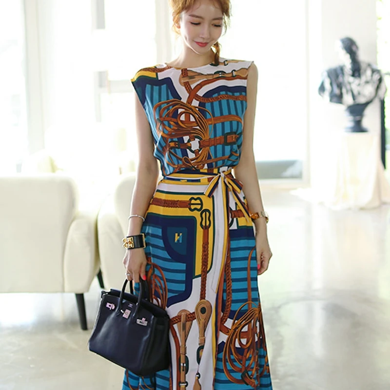 Женская рубашка с поясом на резинке модная в Корейском стиле круглым вырезом