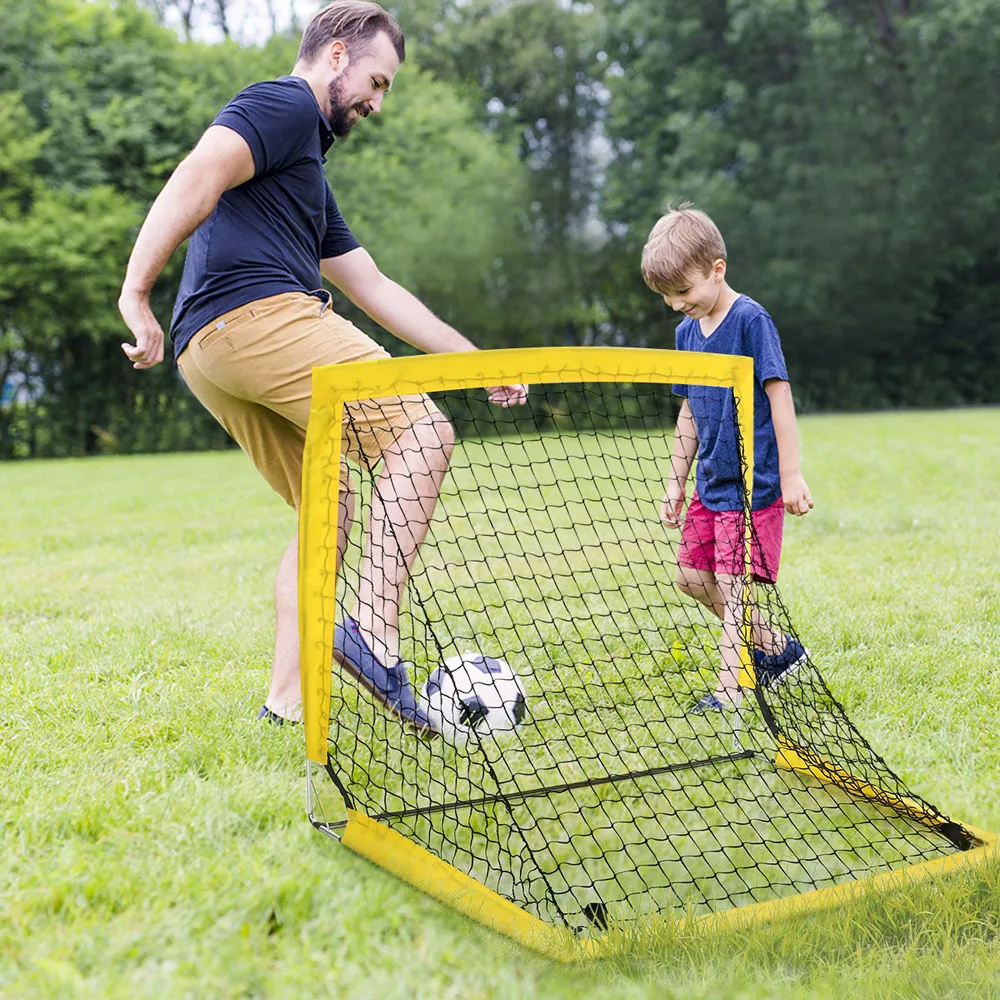 

Outdoor Portable 32x28 Inch Soccer Goal Net Foldable Backyard Games Training Goal with Carrying Bag For Kids Teens