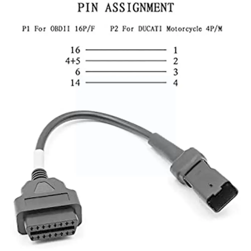 

4 Pin OBD Adaptors Motorcycles Diagnostic Cable OBD2 Extension Connectors For Ducati 4 Pin Connector OBD2 Diagnostic N2P5