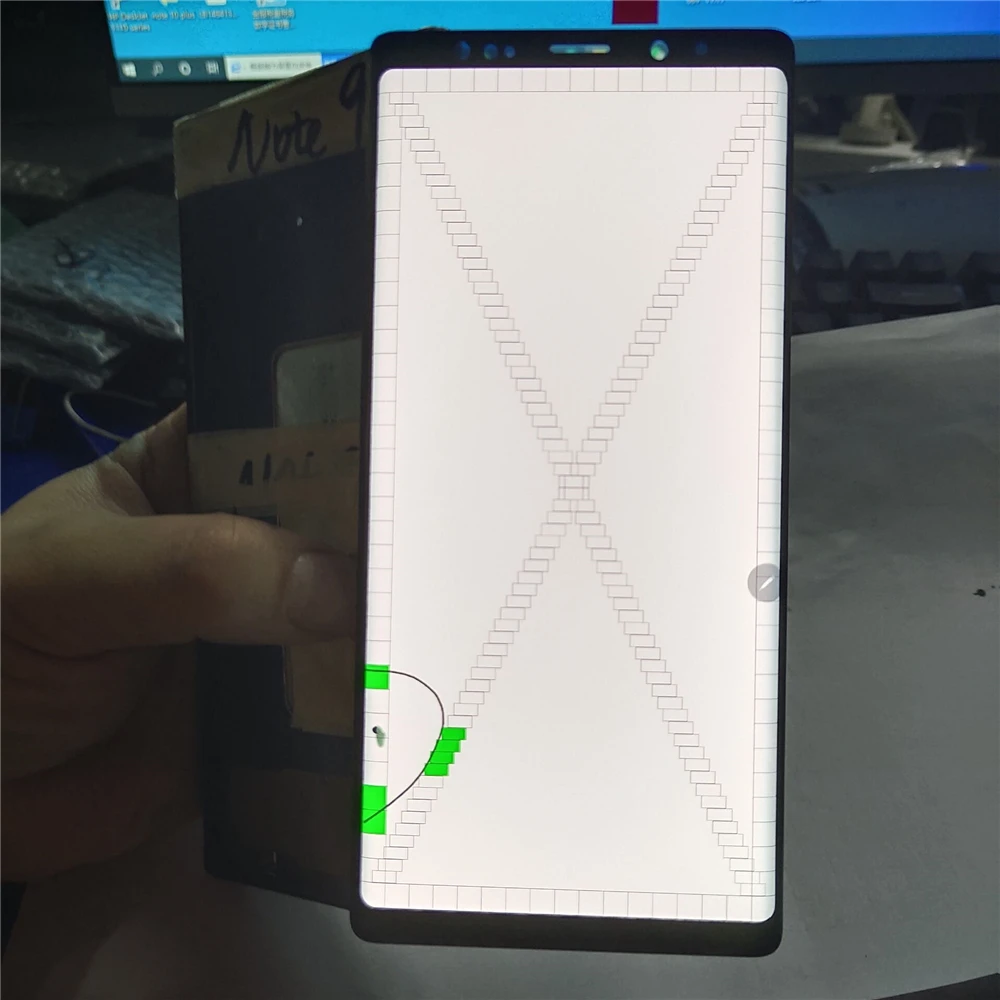 Один выбор точечной линии используется для Samsung Galaxy Note 9 Note9 N960F N960U ЖК-дисплей
