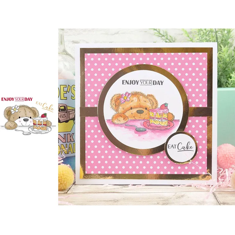 Милые животные маленький медведь прозрачные штампы для скрапбукинга и открыток