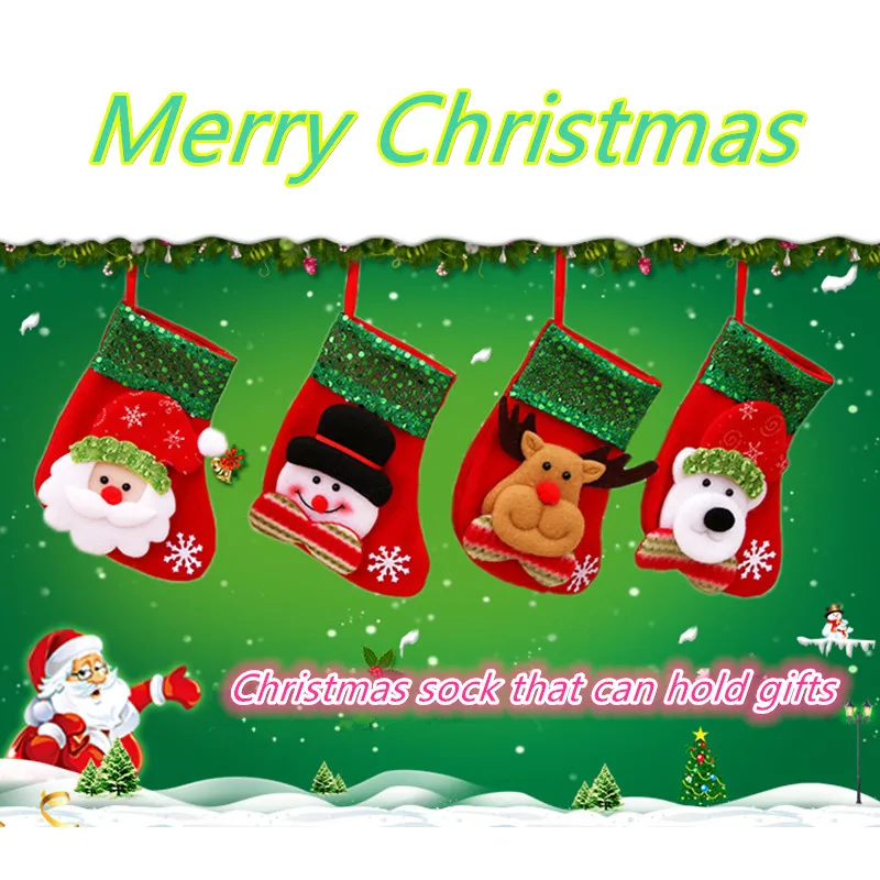 

New Year 2021 Christmas Gifts Bag Christmas Stocking Christmas Decorations for Navidad Christmas Tree Decorations Home Decor