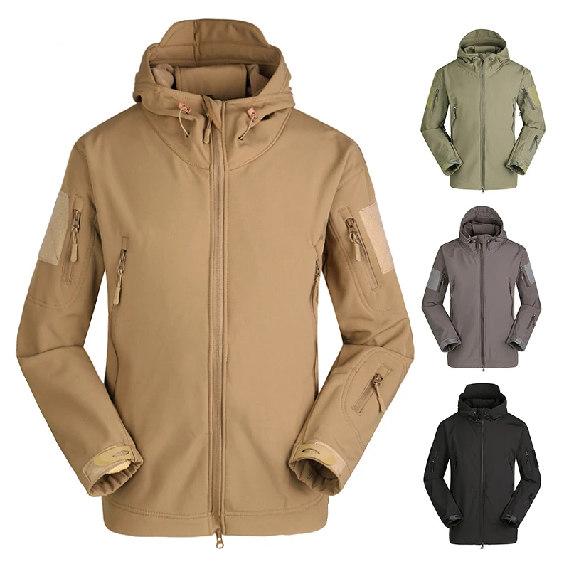 

Outdoor Waterproof Soft ShellJacket Hunting Windbreaker Coat Skiing Camping Fishing Tactics Military Jackets Men Hiking Jackets