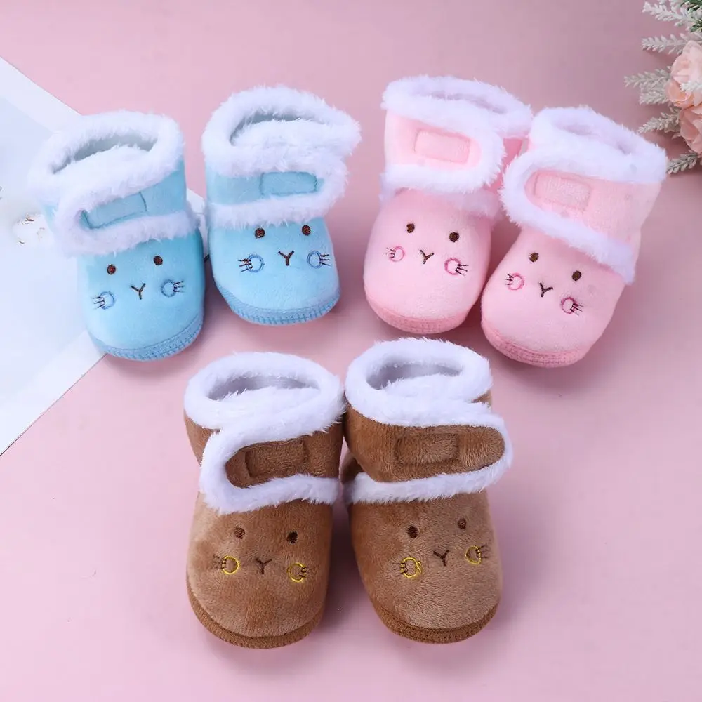 

Newborn Toddler Warm Boots Winter First Walkers baby Girls Boys Shoes Soft Sole Cotton Fabric Snow Booties for 0-18M