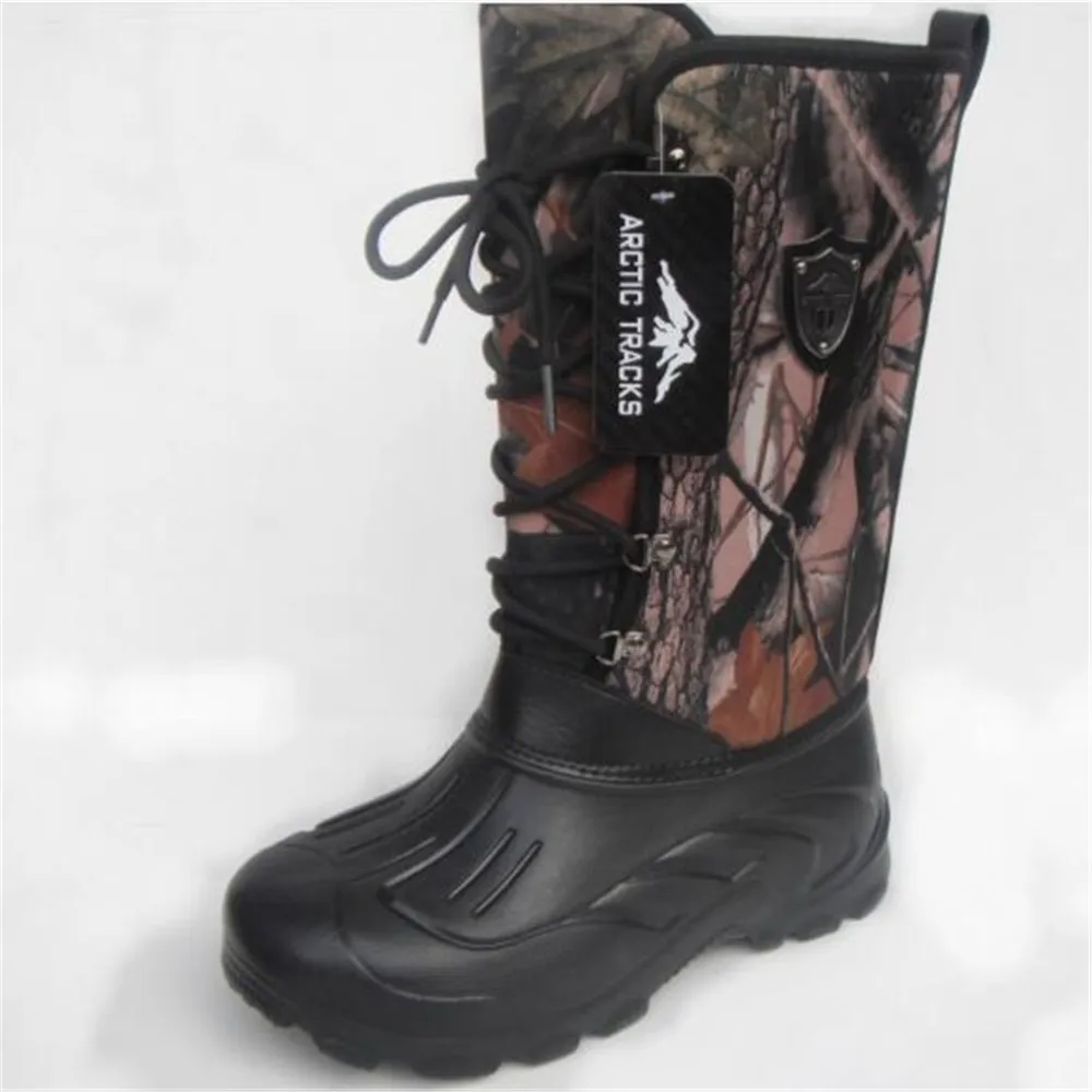 Уличные зимние сапоги мужские на платформе водонепроницаемые нейлоновые до