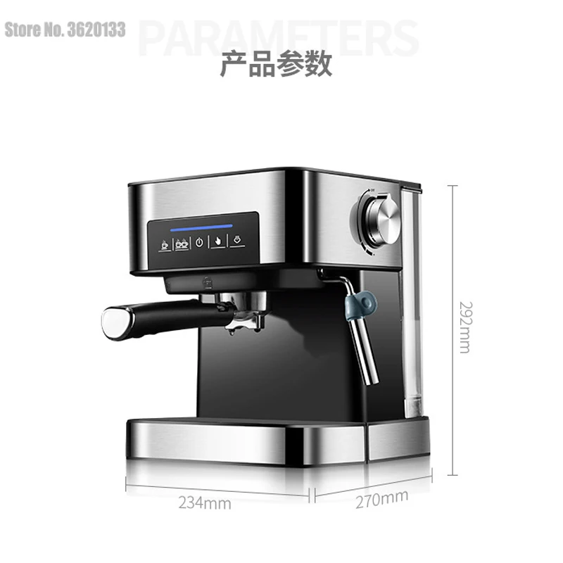 Household Espresso Machine 20bar Coffee Maker Semi Automatic Cappuccino 220V Italian Steam Type Milk Frother Touch Panel | Бытовая