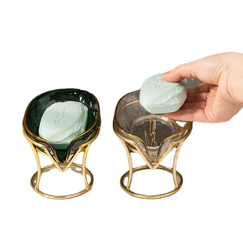 Light Luxury Toilet Soap Box Drain Storage Rack Household Dish Tray Creative Free Punch | Дом и сад