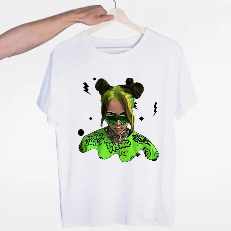 Billie Eilish уличная Футболка мужская s футболка Мягкая футболка Homme модная певица Harajuku рубашка Мужская/Женская - Цвет: A05-9