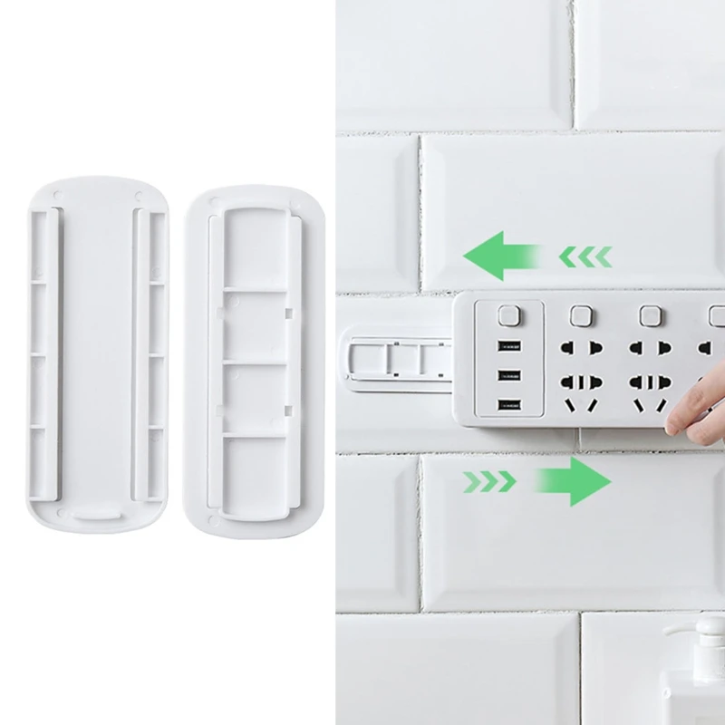 Бесшовный держатель-наклейка для штепсельной вилки без отверстий настенный