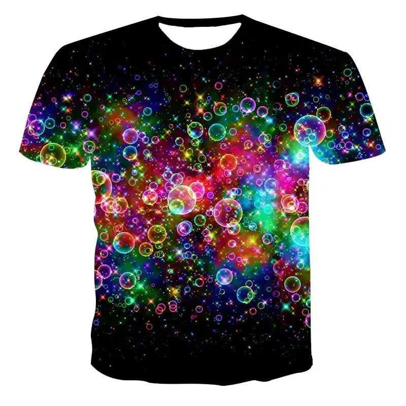 

New T -Shirt Men High Quality Men 'S T -Shirt Short Sleeve Glass Art 3d Printing Fashion Handsome Men 'S T -Shirt