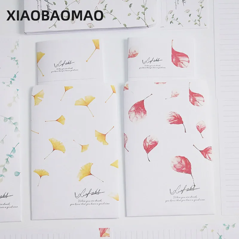 10 Envelopes + Letter Paper Plants Flowers Paper Letter Material Stationery Scrapbooking Card DIY Paper