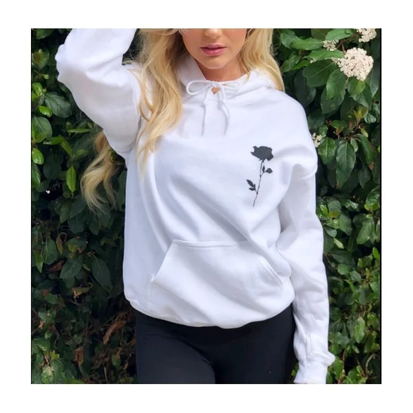 

Rose Hoodie Womens Hoodie Teen Girls Graphic Girl Friends Rose Floral pullovers cute graphic grunge tumblr street cute top M261
