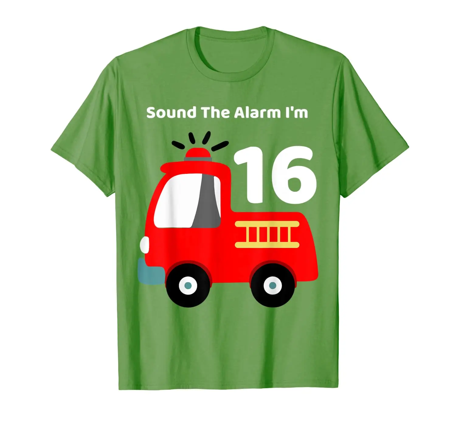 

Fire Fighter Truck 16 Year Old Birthday Shirt | 16th Bday