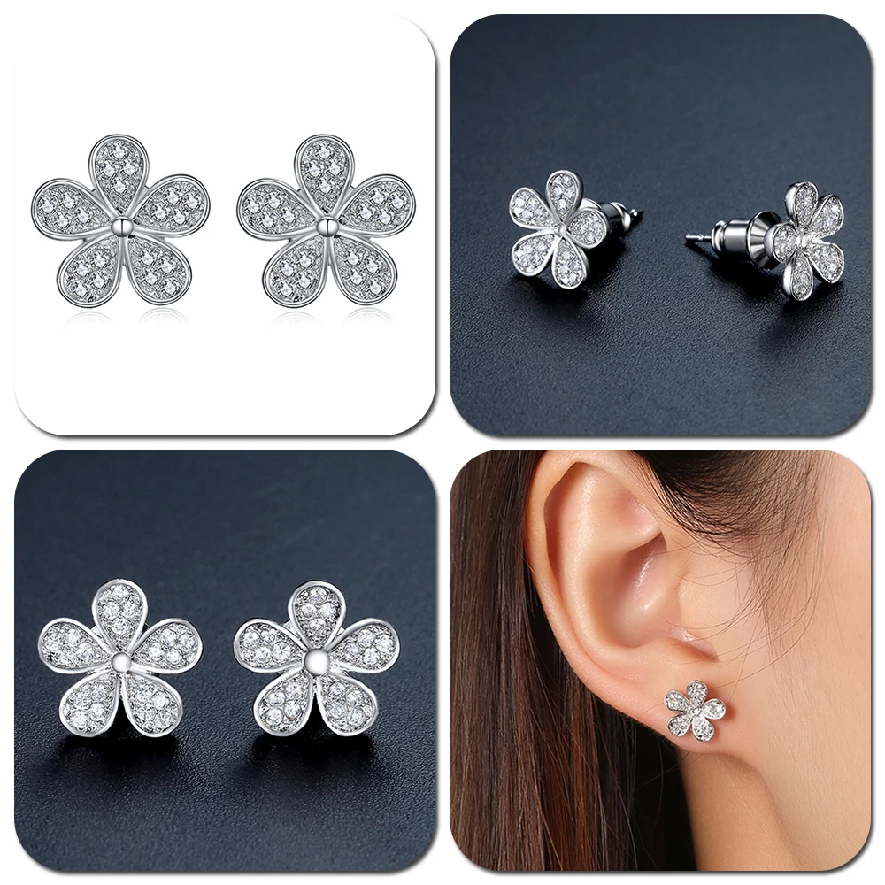 Женские серьги-гвоздики в форме груши с цирконом | Украшения и аксессуары