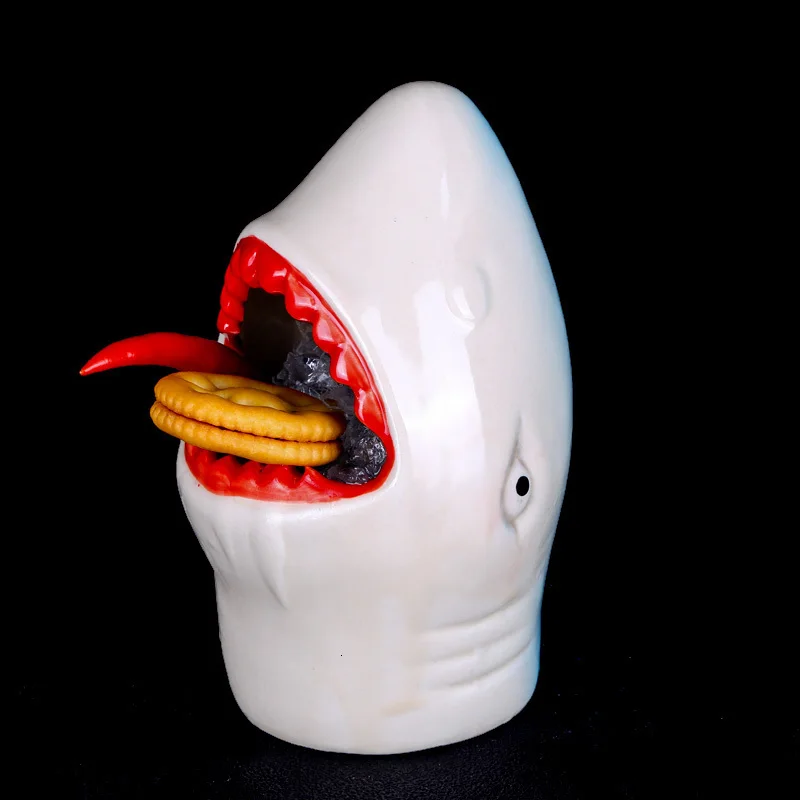 Кружка Shark Tiki креативная керамическая чашка для вина гавайская холодных напитков