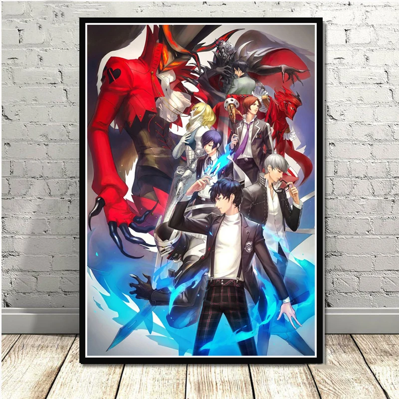 Persona 5 постер для видеоигр настенные художественные плакаты и принты Картина на