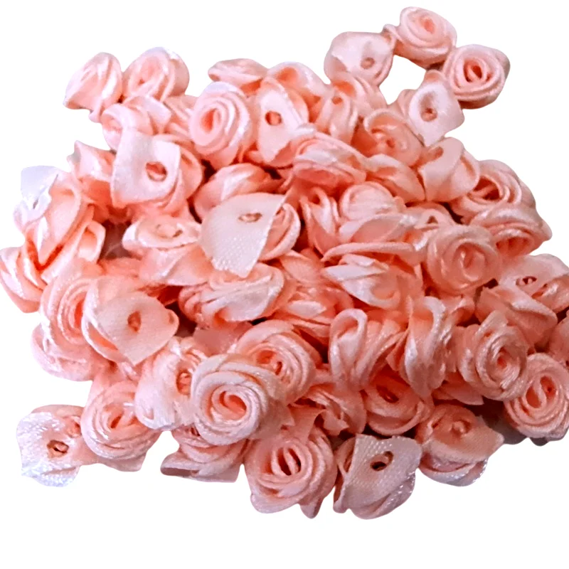 HL 100 шт. персиковая лента розовые цветы свадебные декорация рукоделие хобби
