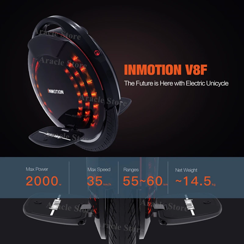 Оригинальный самобалансирующийся Электрический скутер INMOTION V8F скейтборд с