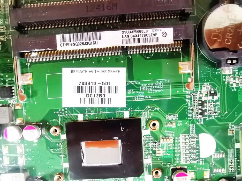 Оригинальная материнская плата для ноутбука HP 14 B HM70 CPU 887 703413 501 DA0U33MB6D0