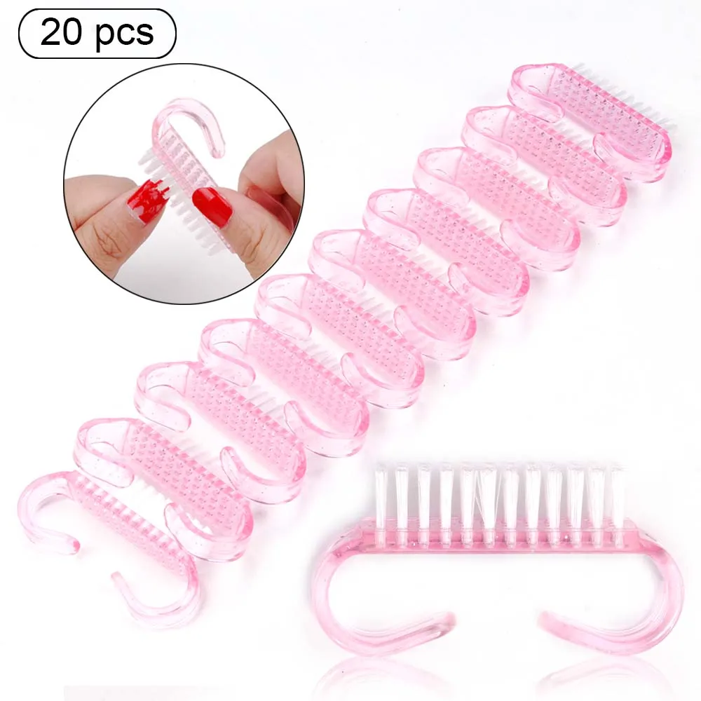 

10/20Pcs Nail Art Dust Brush Manicure Pedicure Soft Remove Tool Makeup Nail Brush Cleaning File For Nail Care UV Gel Nails Brush