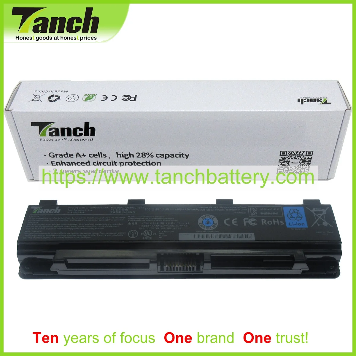 

PA5109U PA5109U-1BRS Battery for Toshiba C45 C50 C50D C55 C70 P800 P870 L840 L800 S840 S870 PA5110U PABAS272 10.8V 48Wh