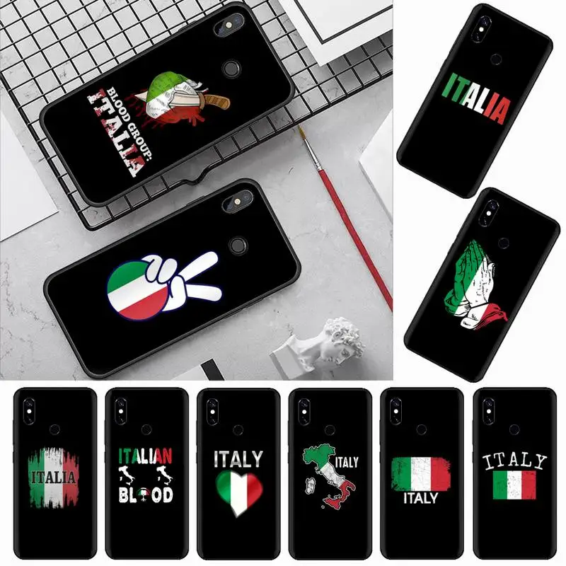 

Italy Italia National Flag Phone Case For Xiaomi Redmi note 7 8 9 t max3 s 10 pro lite coque shell cover funda