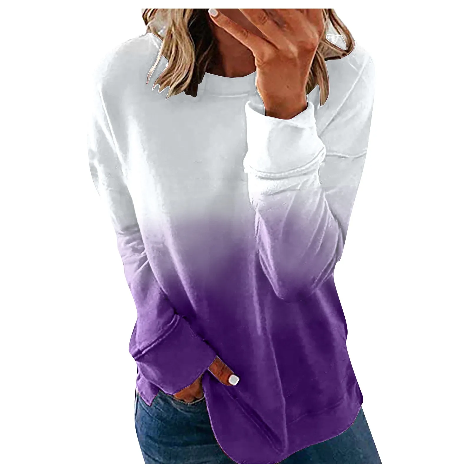 Женская одежда размера плюс зимняя футболка оверсайз с круглым вырезом женская