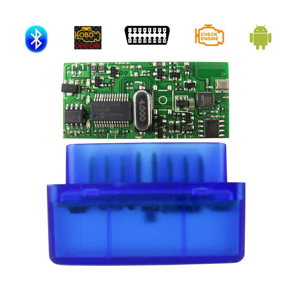 2021 супер мини ELM327 Bluetooth V1.5 OBD2 автомобильный диагностический инструмент ELM 327 E LM OBD 2