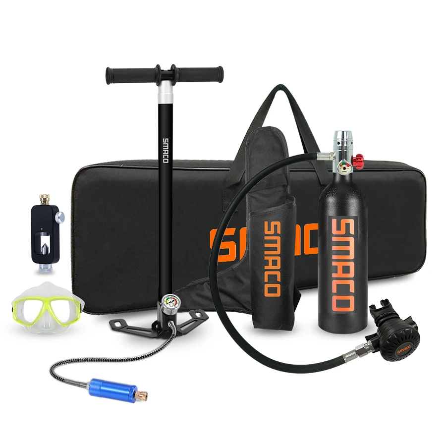 

SMACO S400 20min 1L Diving Cylinder Scuba Tank Underwater Snorkels Respirator Diving Breathing Apparatus Dive Cylinder Equipment