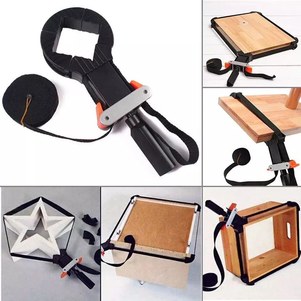 

Multifunction belt clamp Woodworking Quick Adjustable Band Clamp Polygonal clip 90 Degrees Right Angle Corner Photo Frame Clips