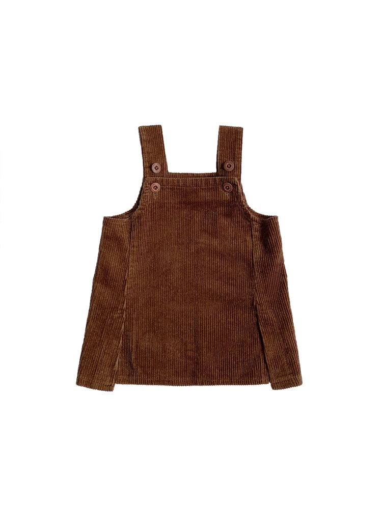 Детские платья для девочек повседневное вельветовое платье на бретелях