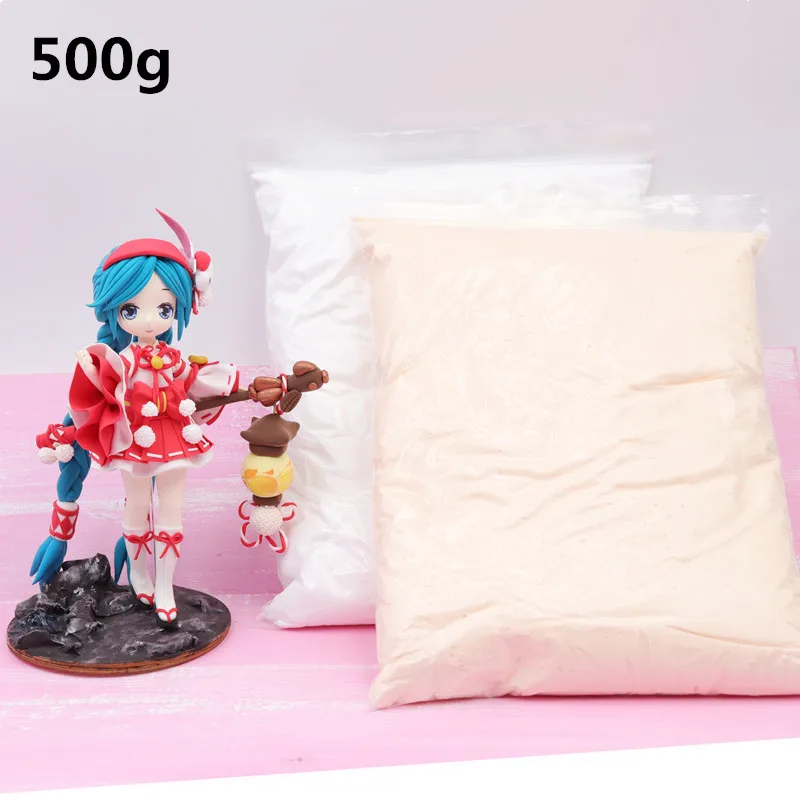 

500g/bag Professional Ultra-light Clay Color Soft Clay DIY Doll Mud Dry Polymer Doll Skin Plasticine Safety Sculpture Clay