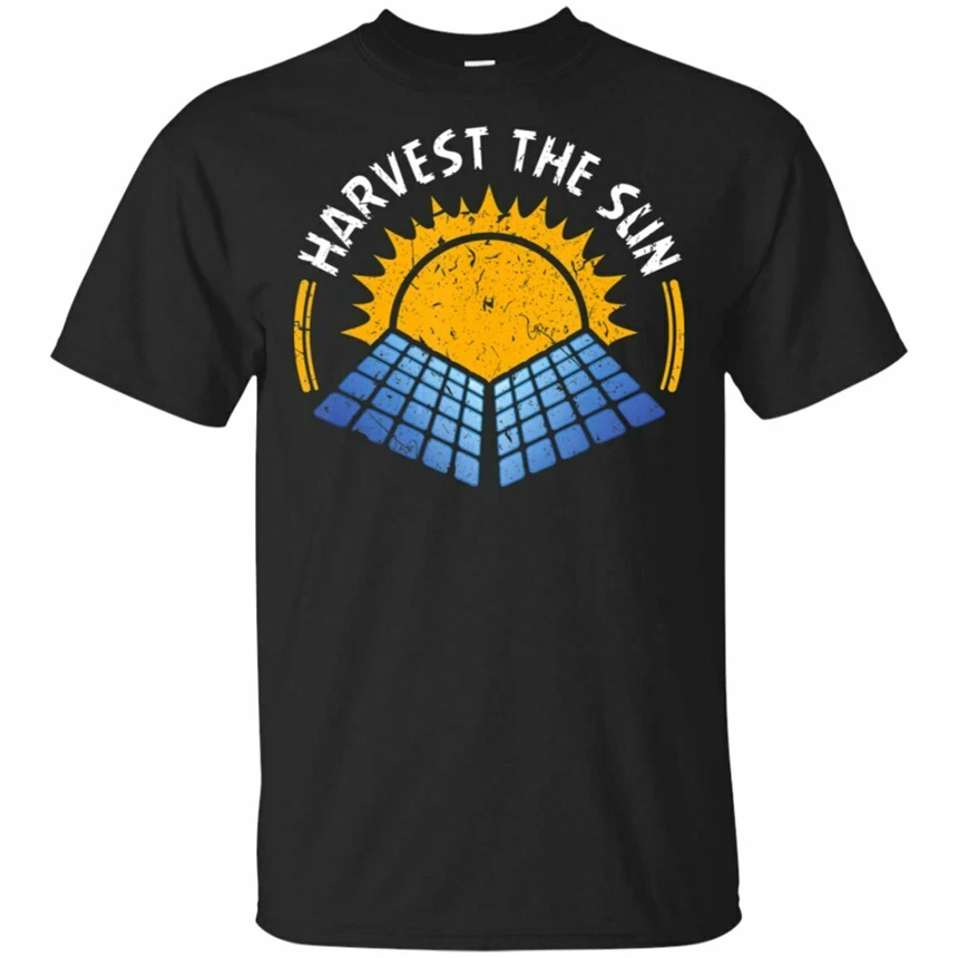 Harvest The Sun Solar power province Sustainable Black, темно-синяя футболка S-6Xl воздухопроницаемая футболка
