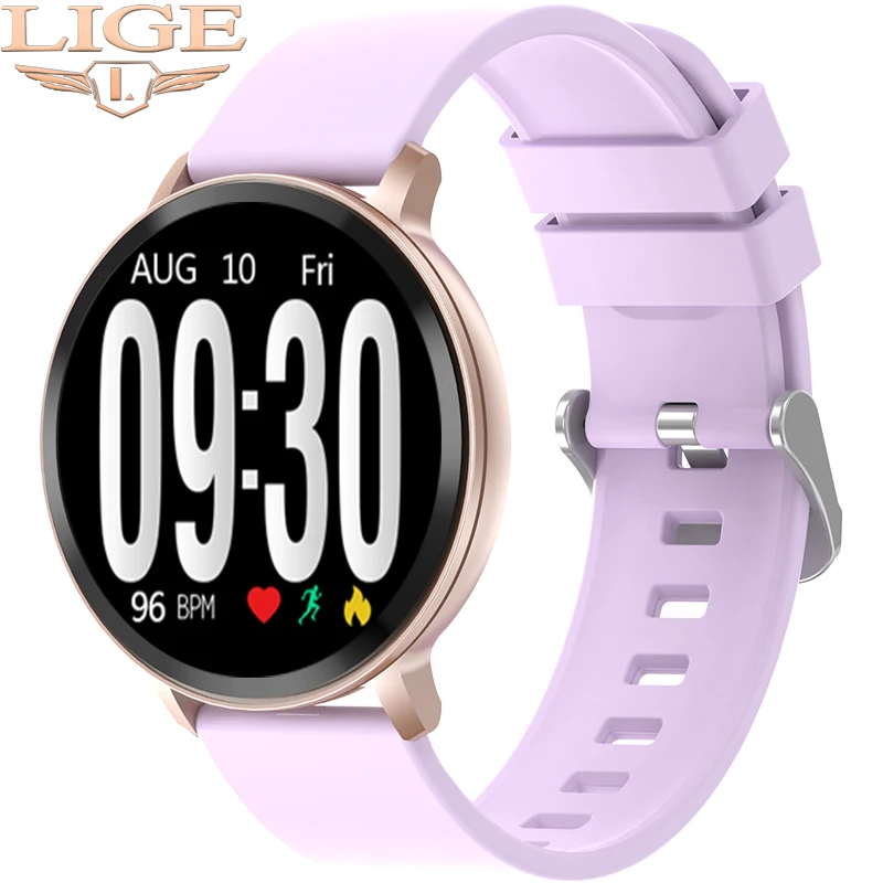 Женские Смарт часы LIGE IP67 водонепроницаемые фитнес трекер пульсометр мониторинг